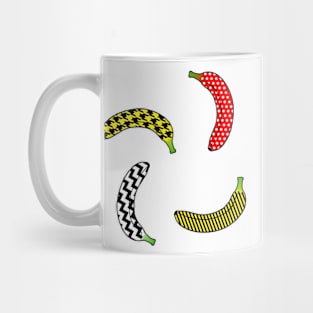 funky bananas on white Mug